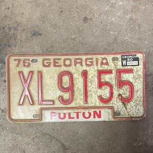 Vintage Georgia License Plate Wall Decor